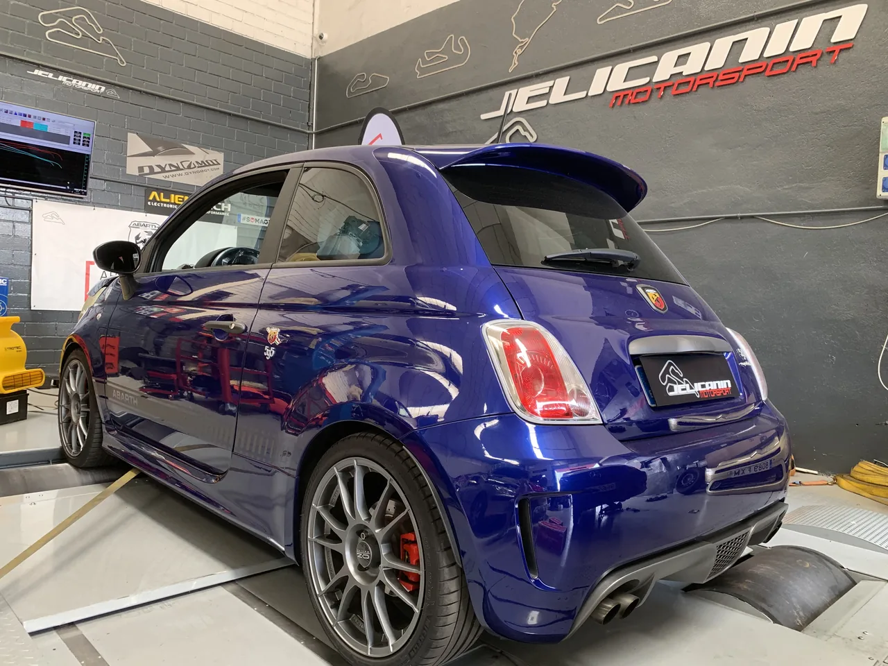 Abarth 595 1.4 T-Jet Competizione en el banco de potencia DynoMot 4x4 de Jelicanin Motorsport
