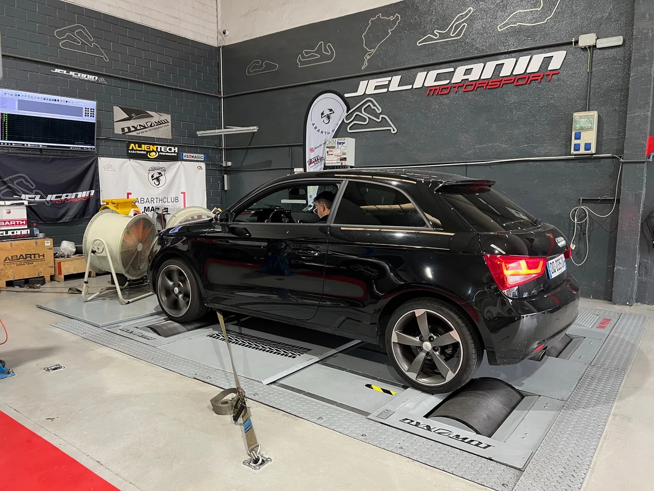 Audi A1 1.2 TFSI en el banco de potencia DynoMot 4x4 de Jelicanin Motorsport
