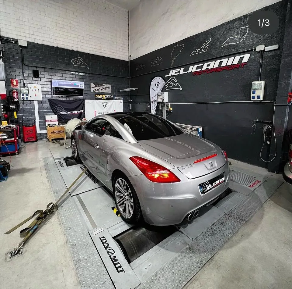 Peugeot RCZ 1.6 THP 156 en el banco de potencia DynoMot 4x4 de Jelicanin Motorsport